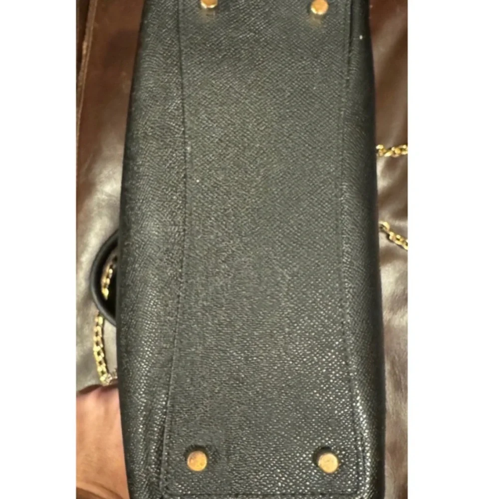 Coach Mini Lillie Carryall Black Pebbled Leather EUC - Picture 5 of 15